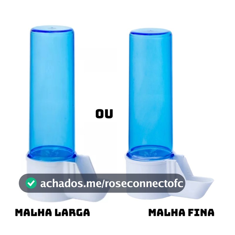 2 Bebedouro Automatico 100ml Malha Fina Ou Malha Larga - Passaros