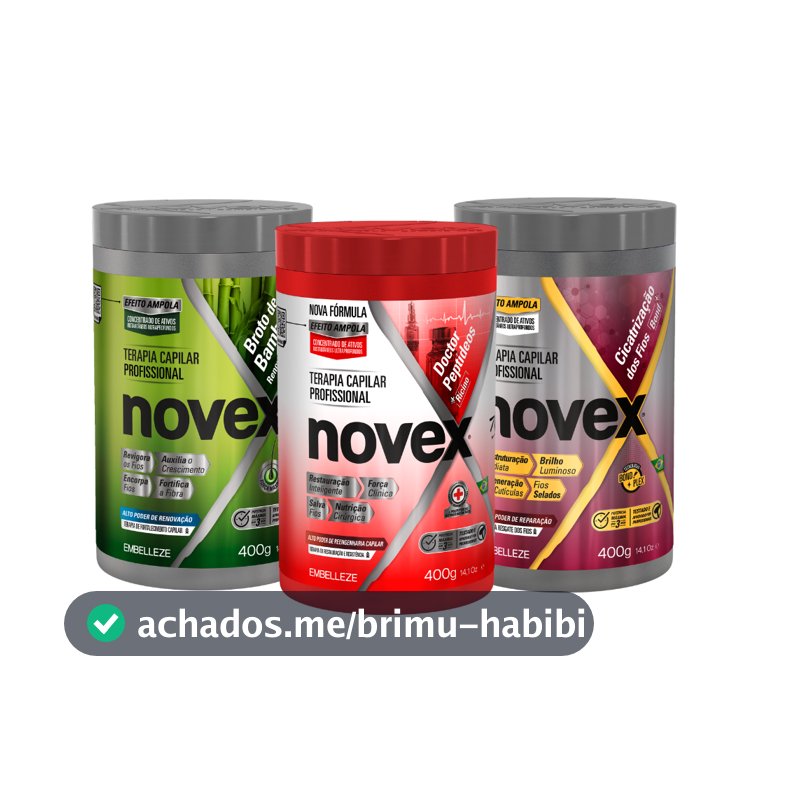 KIT NOVEX CRONOGRAMA CAPILAR PARA CABELOS TINGIDOS - 400G
