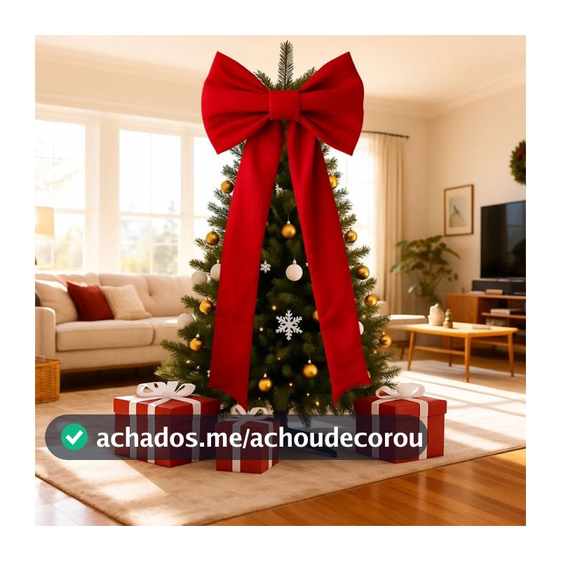 Laço Gigante 60cm Árvore Natal Enfeite Porta Decoração