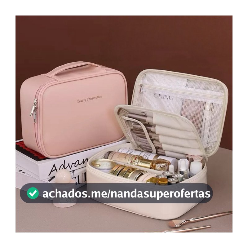 Bolsa de Maquiagem 3-em-1 em PU Organização e Multifuncional