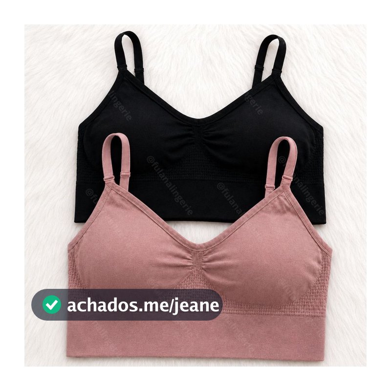 Kit 2 Sutiã Sustentação Com Bojo Alça Regulável - Sutia Import