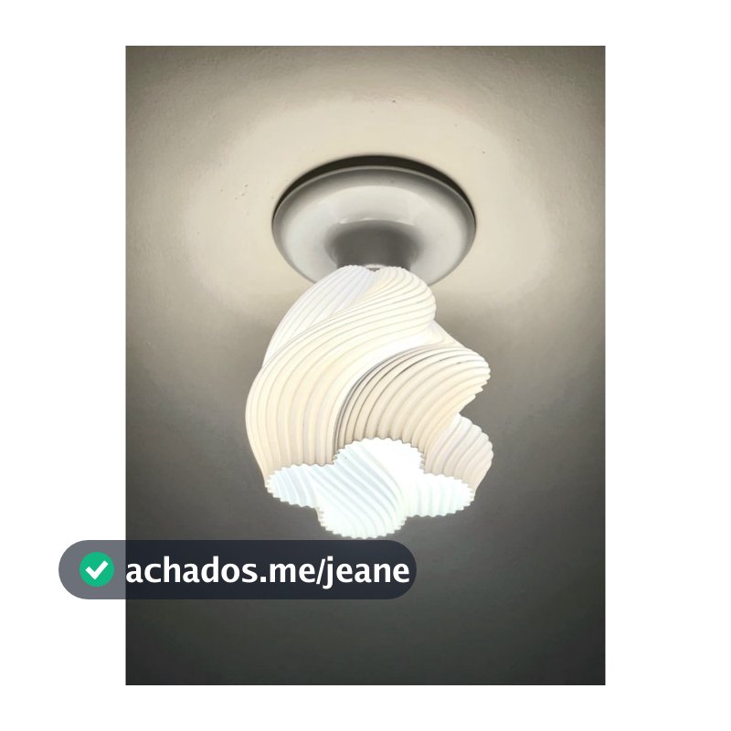 Lustre De Teto Simples com Plafon Redondo ou Quadrado opcional, Design Moderno Cúpula De Lustre