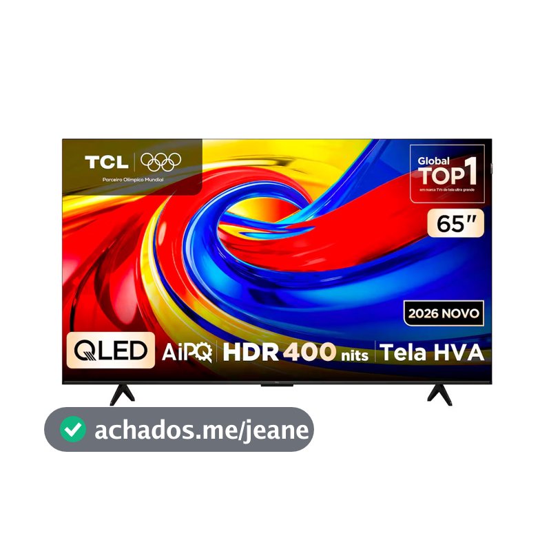 Smart TV 65 4K QLED 65P7L Google TV até 120Hz Dolby Vision Atmos TCL
