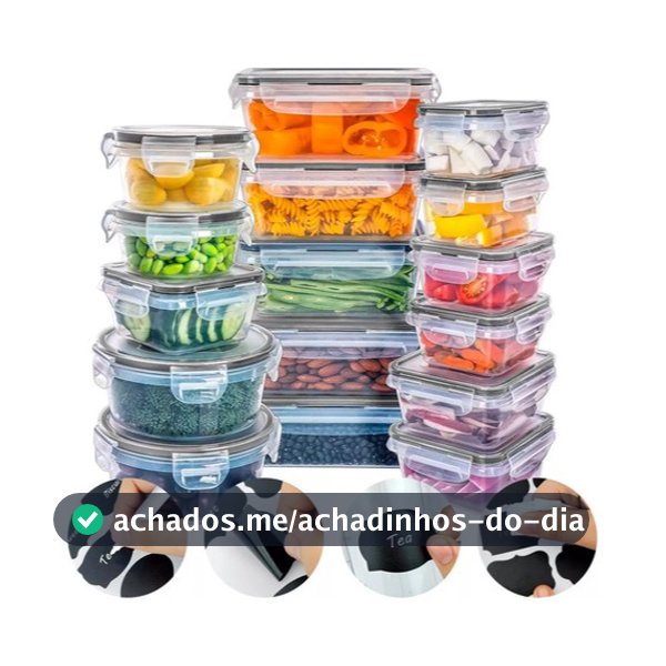 Conjunto De 16 Potes Herméticos Croix Com Tampa E Trava