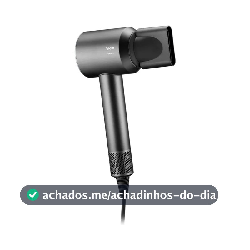 Secador de Cabelo Super Ionic Motor BLDC 3 Temperaturas 1800W Elgin Cinza