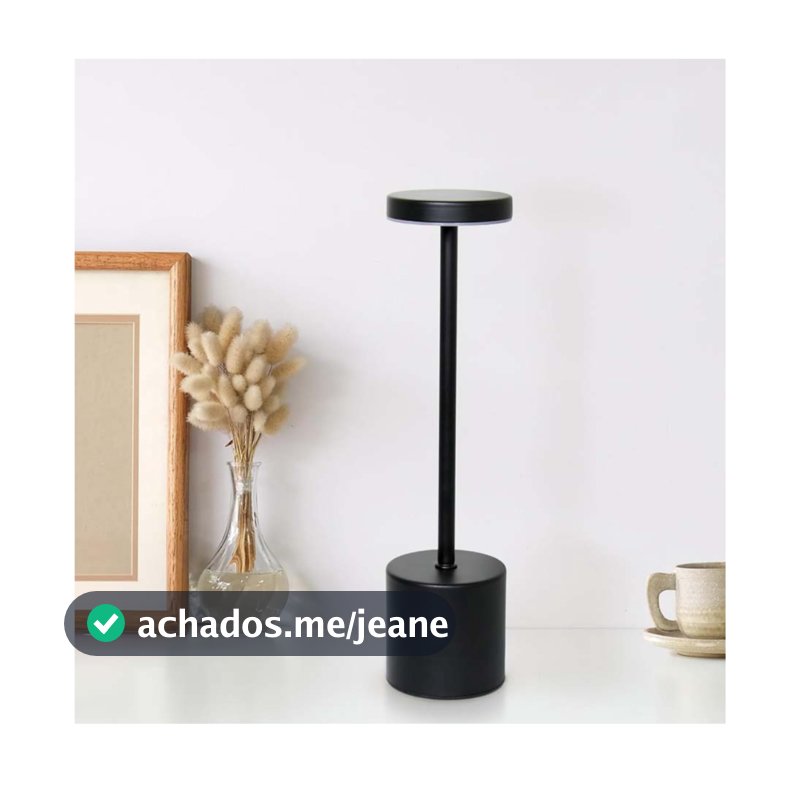 Luminária De Mesa Led Touch Recarregável Sem Fio Para Sala Quarto Restaurante