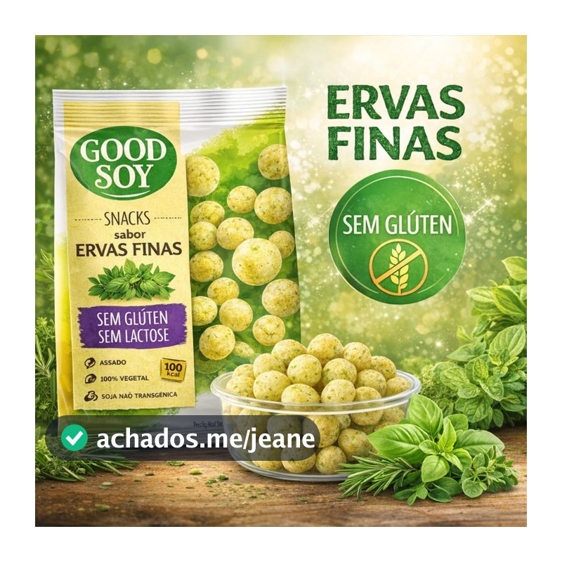 Kit 6 Snacks de soja GOODSOY s/ Gluten Ervas Finas 25g