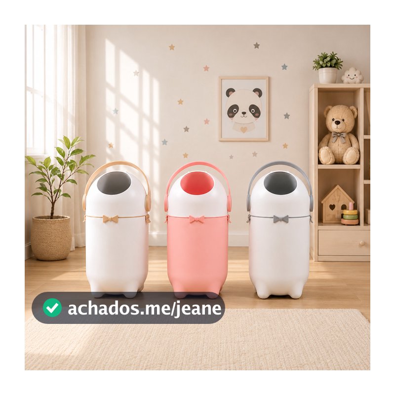 Lixeira Antiodor Grande Para Fraldas Bebe Pet Lixo Grande 10 Litros