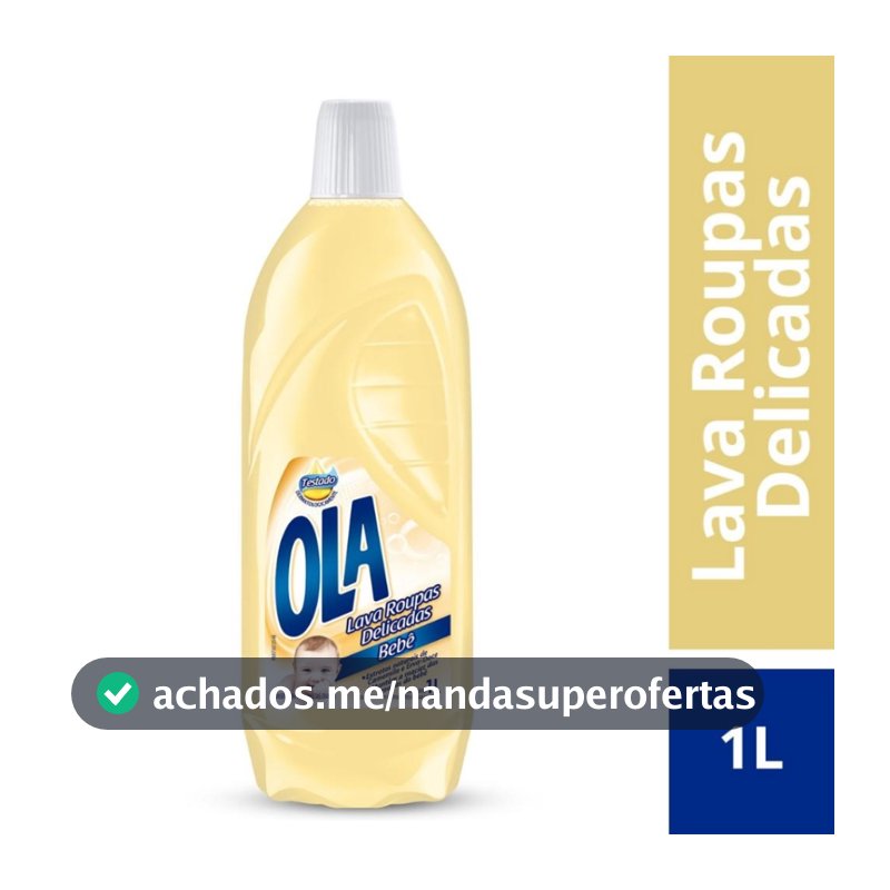 Lava Roupas Bebê Ola 1L Sabão Líquido Para Roupas Delicadas Dermatologicamente Testado