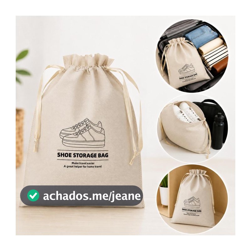 Organizador Saco Porta Tênis de Mala Bolsa Organizadora Para Sapato Bagagem Mala de Viagem Dia a Dia
