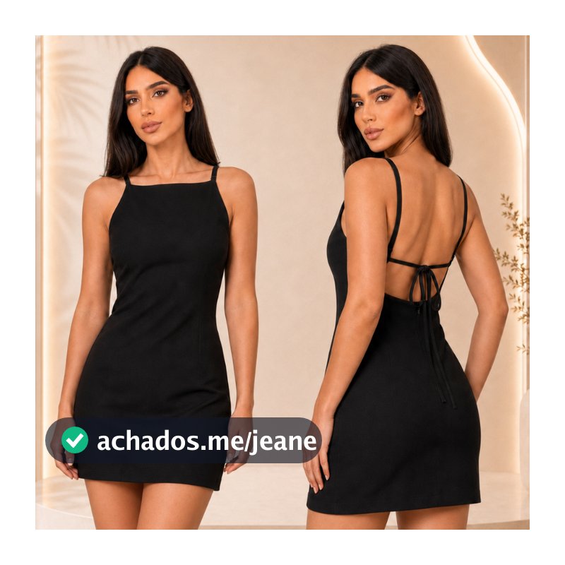Vestido Feminino Curto de Alfaiataria Premium Colado Costa Nua Com Amarração Para Festa P ao G