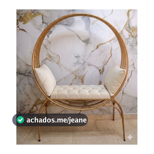 Namoradeira 5 Luxuosa argolas Design com Estofado de Veludo
