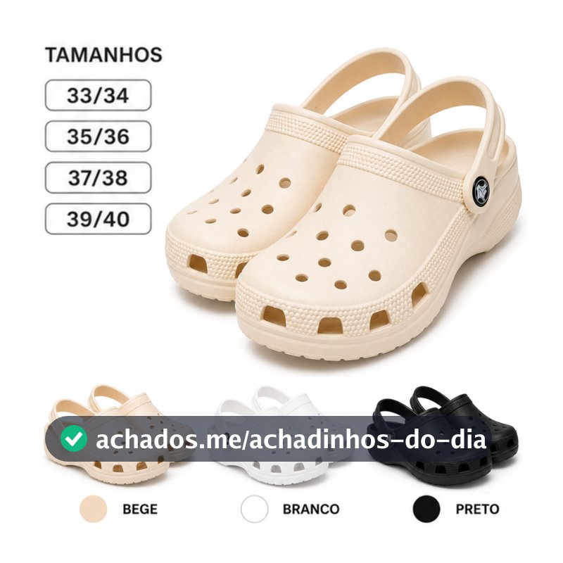Sandalia Babuche 33 Ao 40 Bege Preto Branco Unissex Macio Leve E Confortavel EVA
