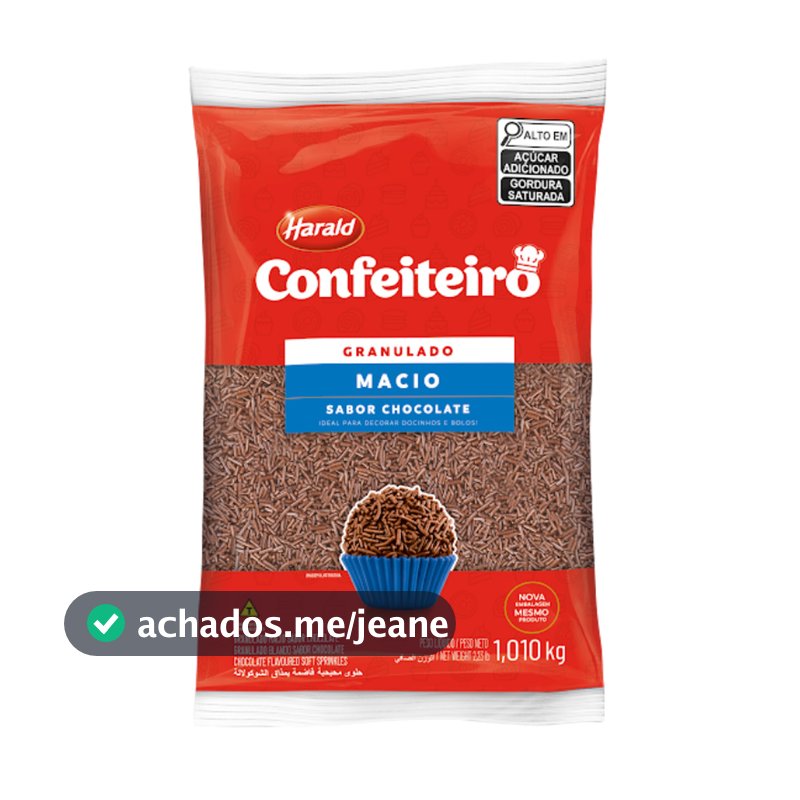Chocolate Granulado Macio Confeiteiro 1,01kg - Harald