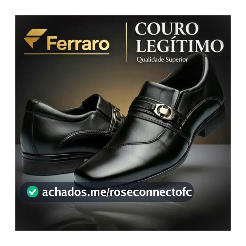 SAPATO SOCIAL MASCULINO PRETO EM COURO LEGITIMO ELEGANTE