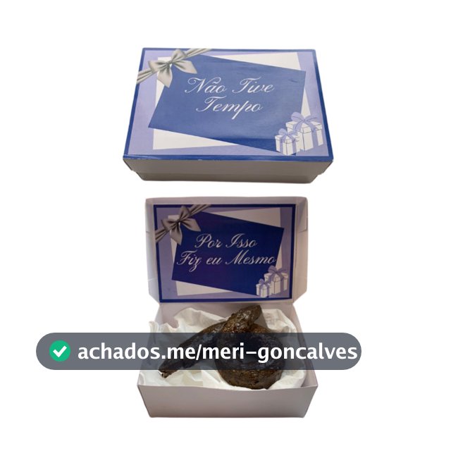 Pegadinha Presente Amigo Secreto  Brincadeira Cocô Fezes Falsa " NÃO TIVE TEMPO" Trolagem Risadas BEST SELLER