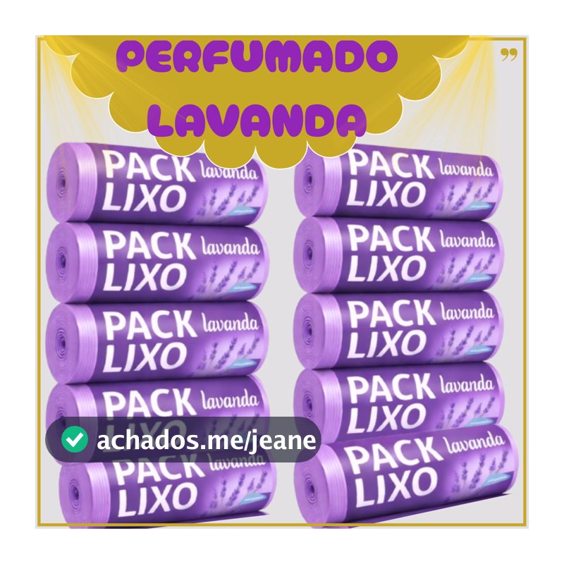 Kit Sacos de Lixo Lavanda Perfumado| Neutraliza Odor | Para Pia e Banheiro / Espanta Insetos