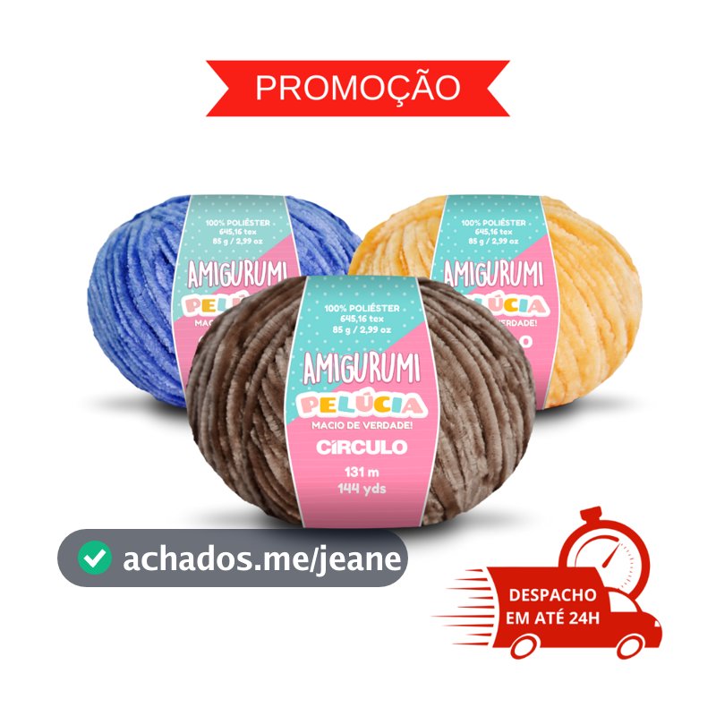 Linha Amigurumi PELUCIA 131mt Círculo - Pelúcia de Verdade