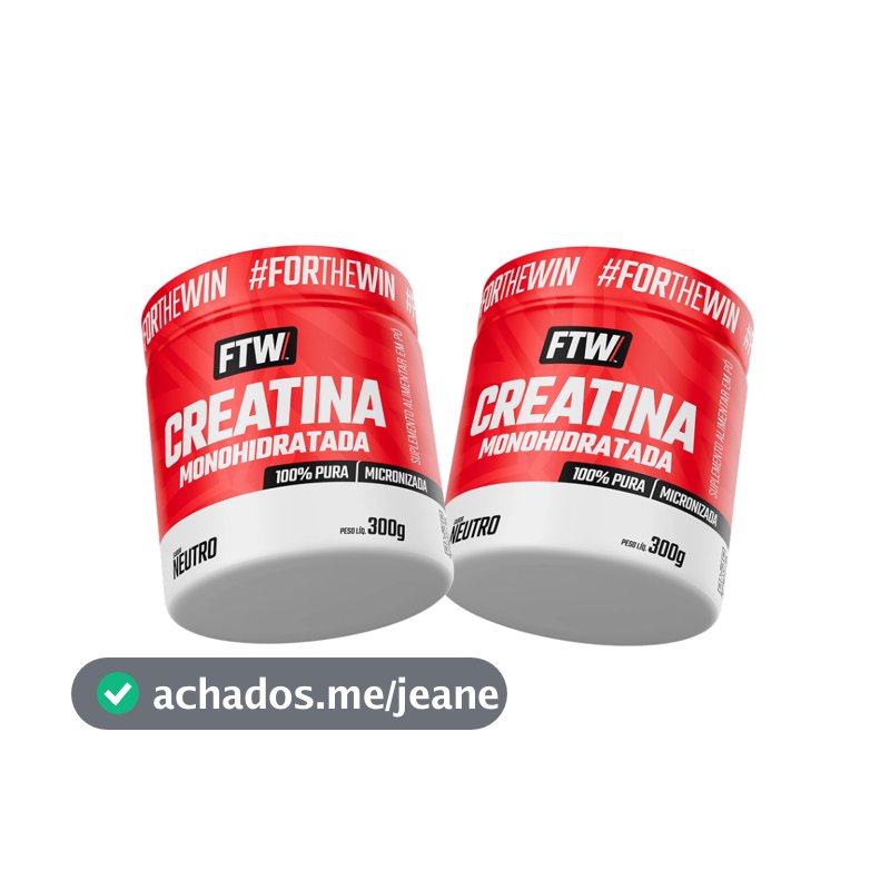Kit 2x Creatina Monohidratada Pura 300g - FTW