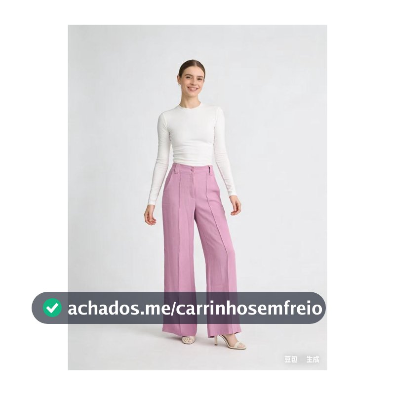 LIMPA ESTOQUE Calça Pantalona Duna 40-44 Com Dois Bolso