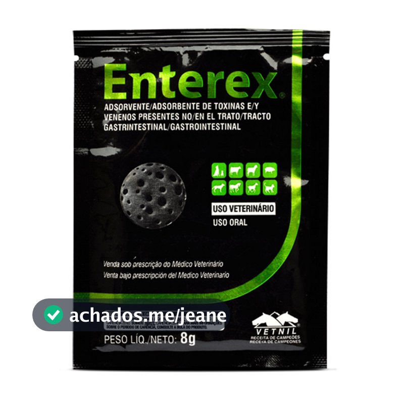 Enterex Sachês 8g Carvão Ativado 1 Sache - Vetnil