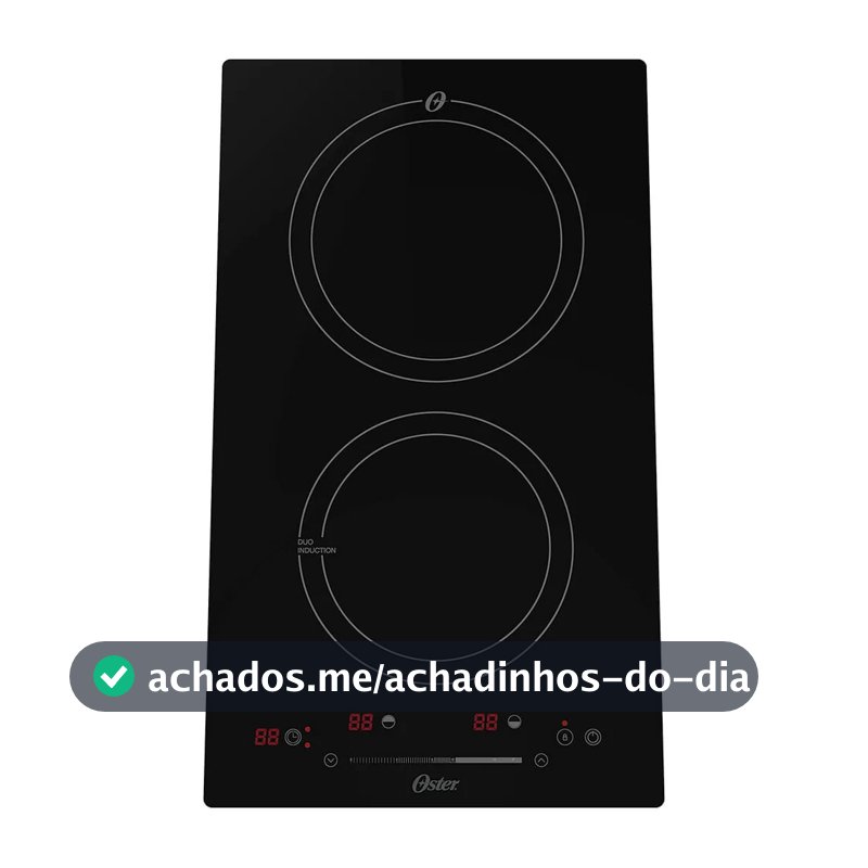 Cooktop de Indução 2 Bocas Oster Touch Screen 2 em 1