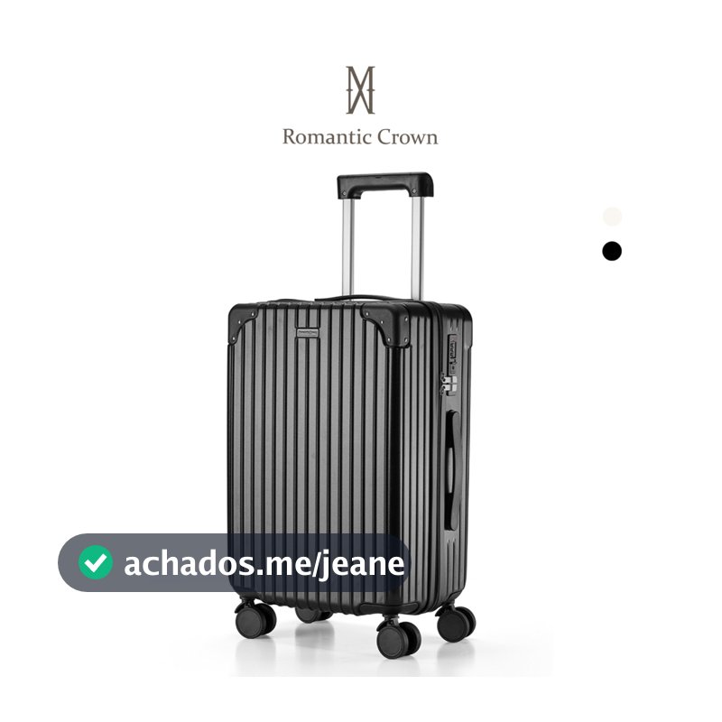 ROMANTIC CROWN Mala de Bordo 10kg Mala de Viagem em ABS Rodas 360° Cadeado Antifurto Aprovada ANAC