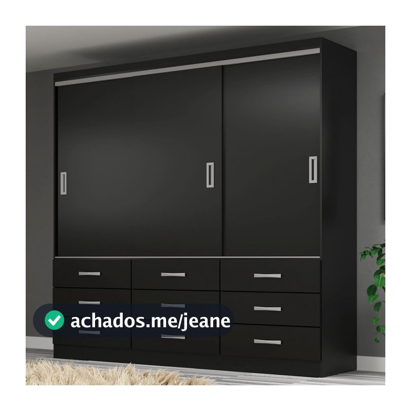 Guarda-Roupa Casal Isabela 3 Portas 9 Gavetas