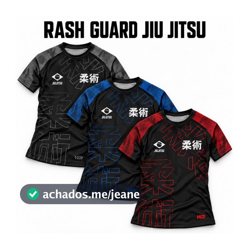 Camiseta Rash Guard Jiu Jitsu Manga Curta Masculina Feminina Infantil Treino bjj luta mma