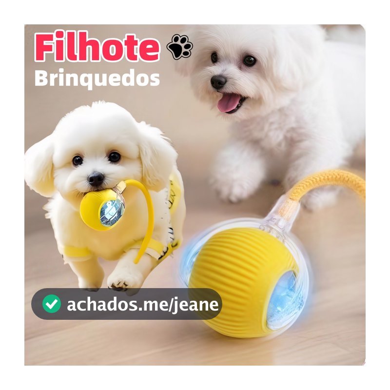 Bola de rolamento automática, brinquedo interativo para filhotes, treinamento elétrico para cães