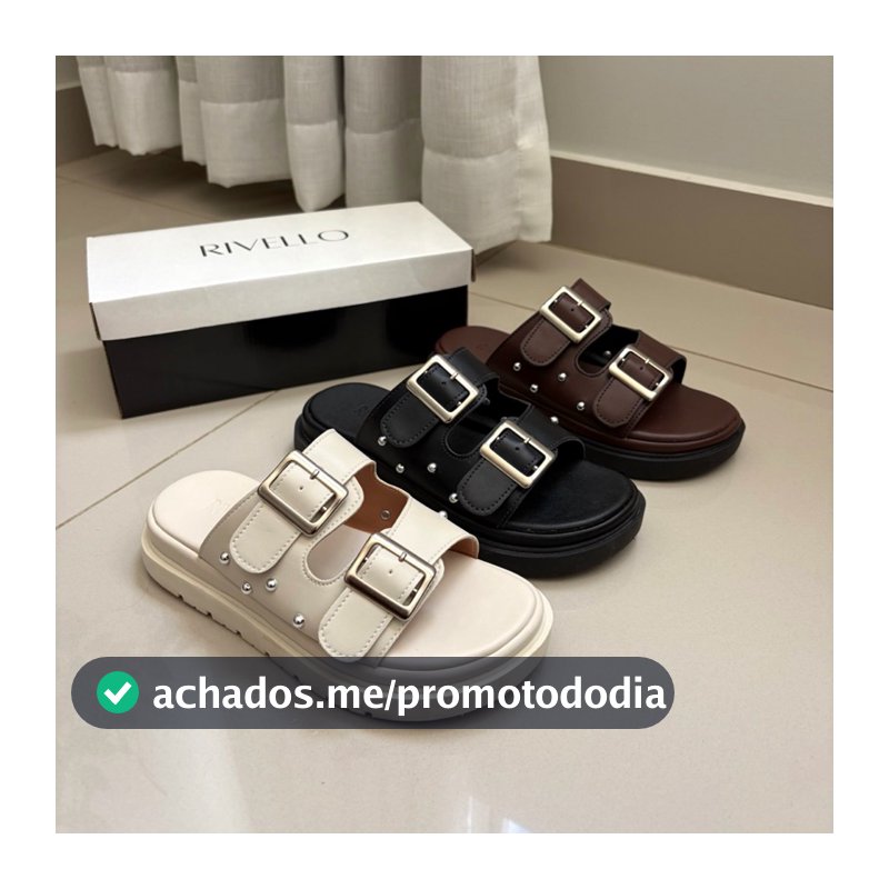 Papete Birken Feminina Plataforma Conforto Premium Ajustável Fivela Metal Tendência 2026 Rivello