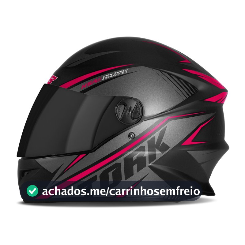 Capacete Moto Fechado Masculino E Feminino Pro Tork R8 Viseira Fumê