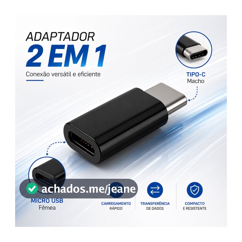 Adaptador Micro USB V8 para Tipo C OTG
