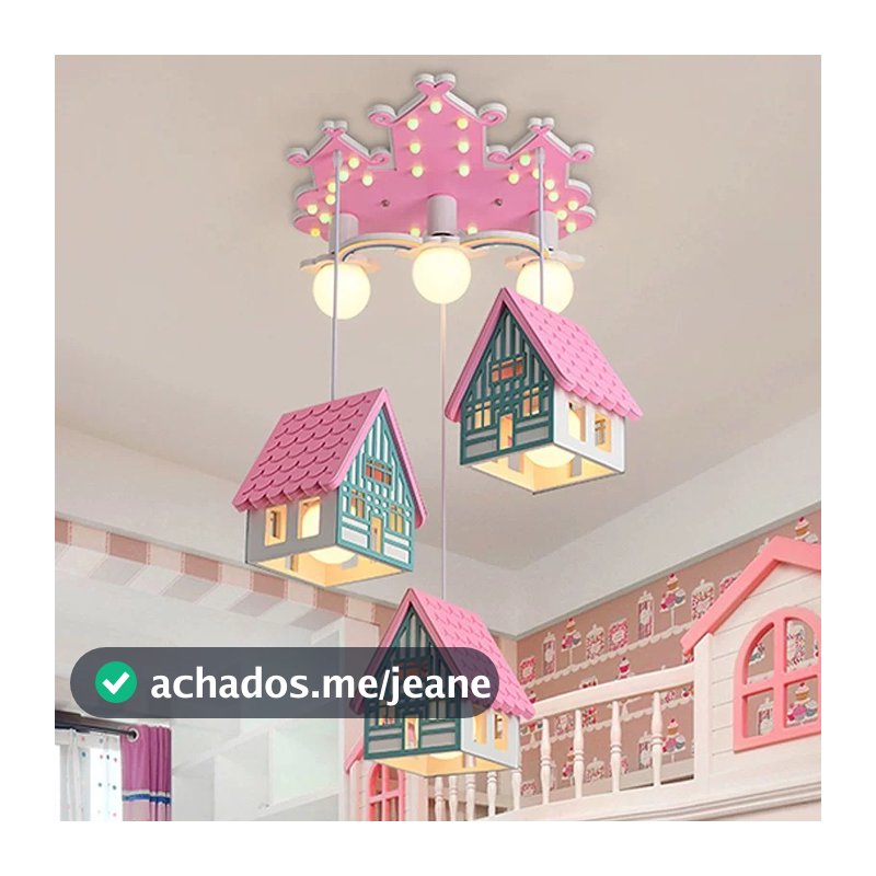 Pendente Infantil Casa Rosa