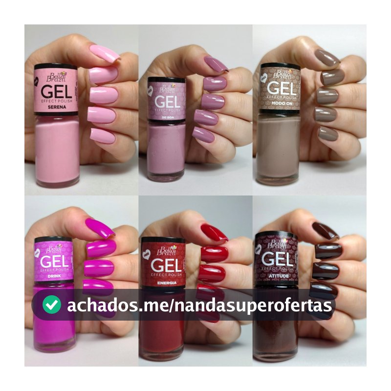 Bella Brazil Esmalte EFEITO GEL Seca Sem Cabine 9ml