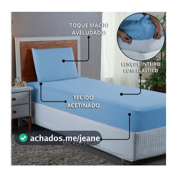 Jogo de Lençol Solteiro Microfibra Estampada 2 Peças