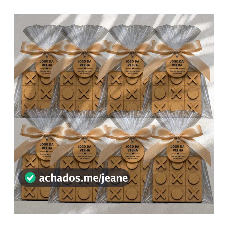 Kit 30 Jogos da Velha  com Tabuleiro em MDF 10x10 Brinquedo/Presente/Lembrancinha com embalagem