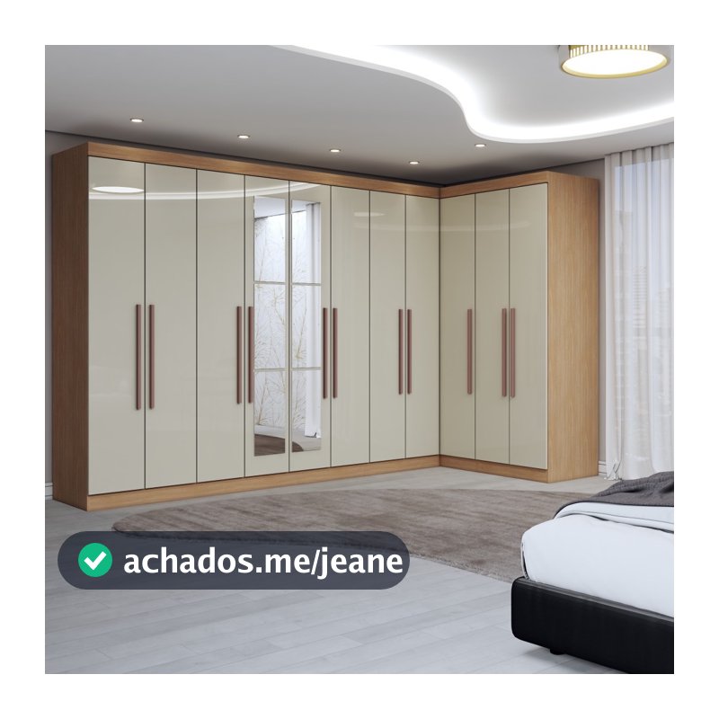 Guarda-Roupa Casal Modulado Odisseia 11 Portas 4 Gavetas Com Espelho - Panorama Móveis