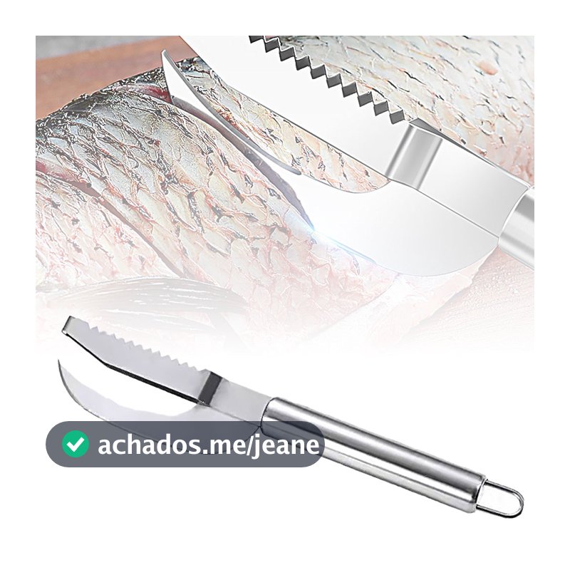 Faca Raspa Escamas De Peixes Corte 3-Em-1