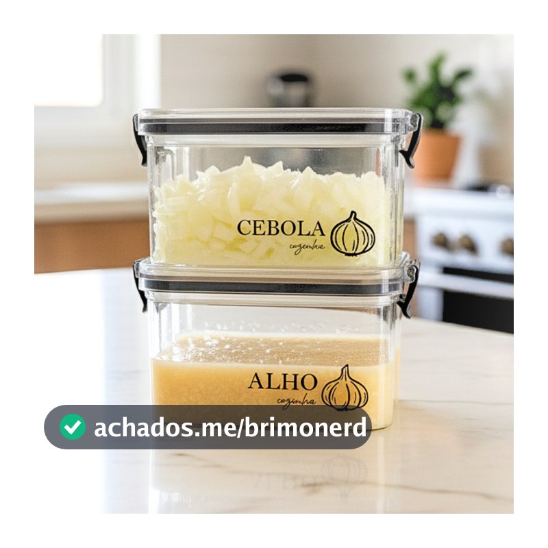 Pote Multiuso com Vedação Hermética e Click 460ml/950ml – Porta Mantimento, Freezer, Despensa, Geladeira