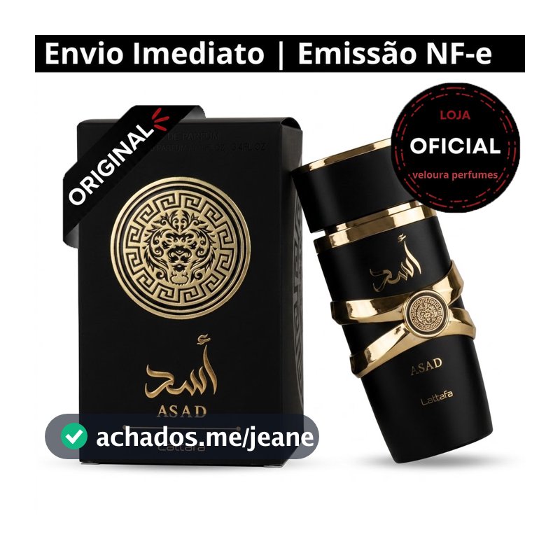 Envio SP Frete Grátis | Perfume Árabe Asad Black  Original 100ml Masculino