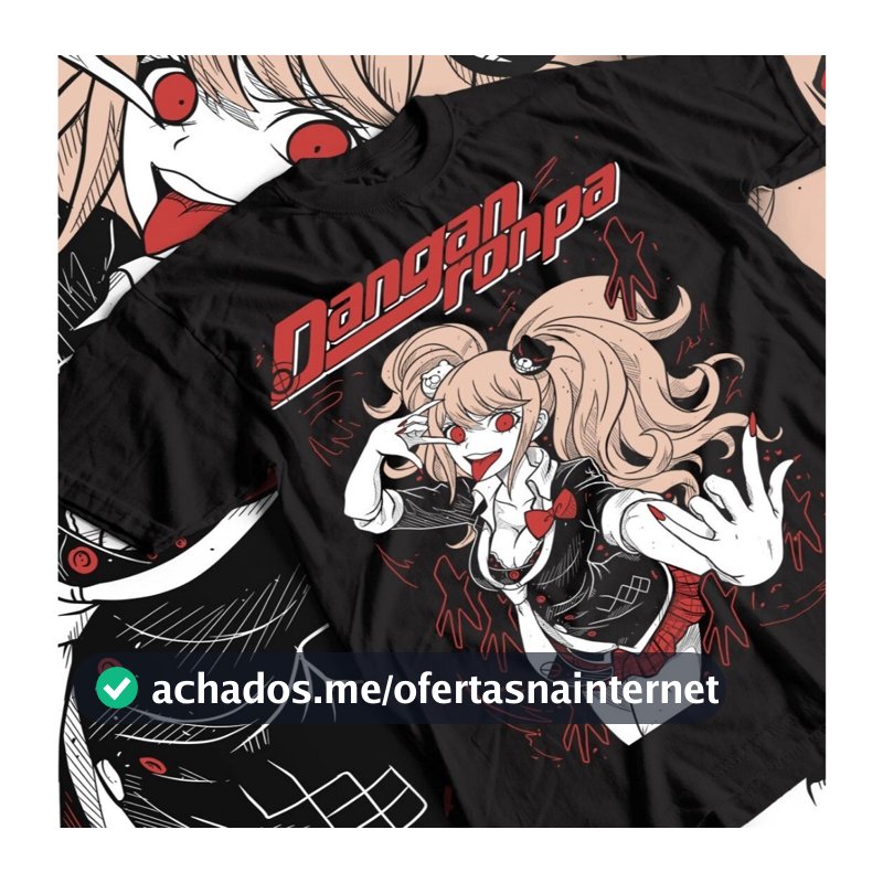 [Camiseta Premium em Algodão Puro]LILI Camiseta Bola Danganronpa Enoshima Junko camiseta de algodão puro verão