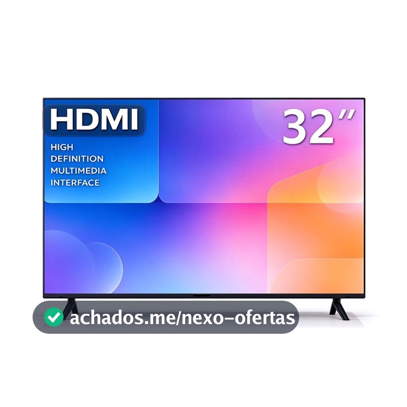 TV 32 Polegadas Digital HD 2 Entradas HDMI 2 USB Porta VGA Áudio Estéreo Bivolt Preta