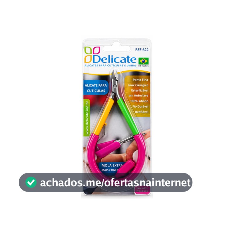 Alicate de Cutícula 622 Aço Inox Cirúrgico Delicate Corte Preciso e Seguro Ergonômico para Uso Profissional