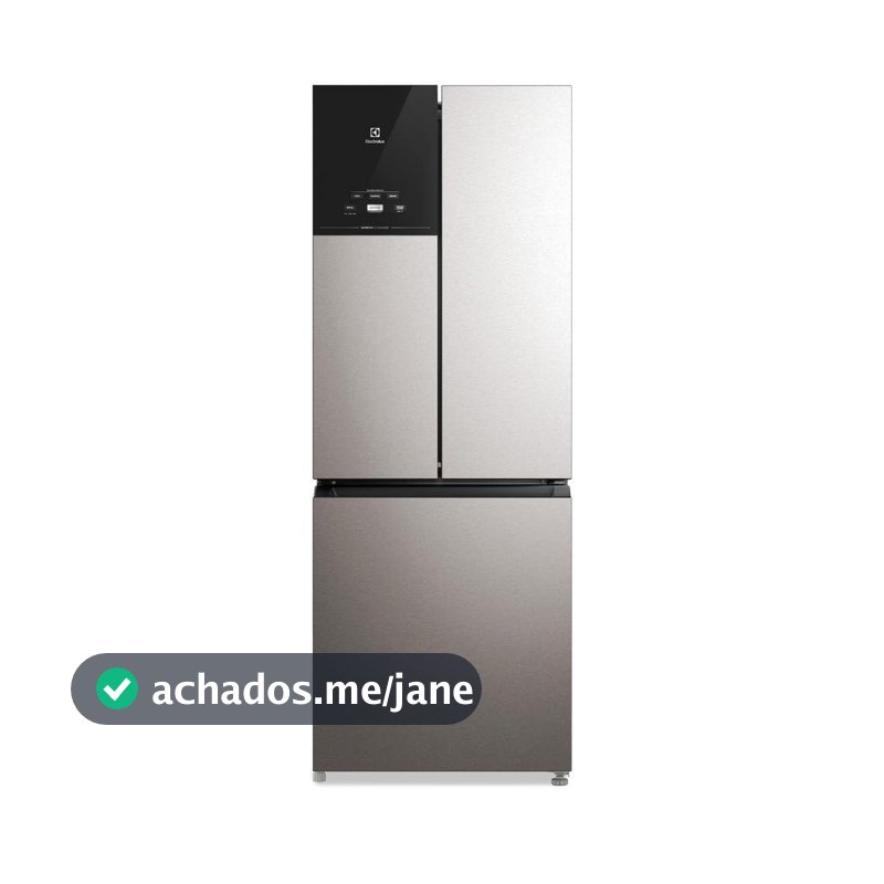 Geladeira Electrolux Frost Free Inverter 484L Efficient AutoSense 3 Portas Inox Look (IM7S)