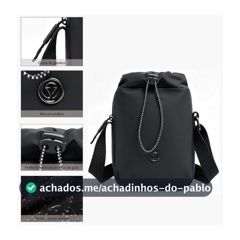 Bolsa de copo multifuncional feminina com estilo, compacta e portátil, à prova d'água, que pode acomodar o celular