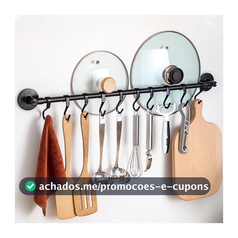 Gancho de Cozinha Forte, Varinha Rotativa para Pendurar, Colher de Viscose, Concha Sem Perfuração EVCM