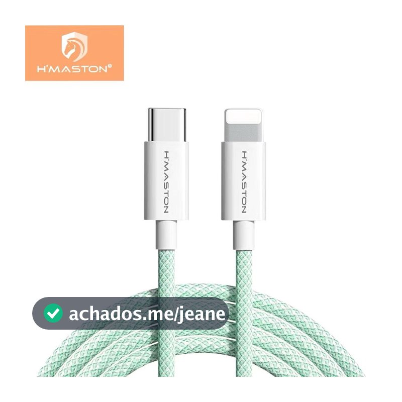 H'maston HB06 Cabo Carregador Usb C Original 27W 1 Metro