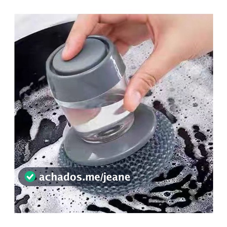Escova de Louça com Dispenser Recipiente para Detergente