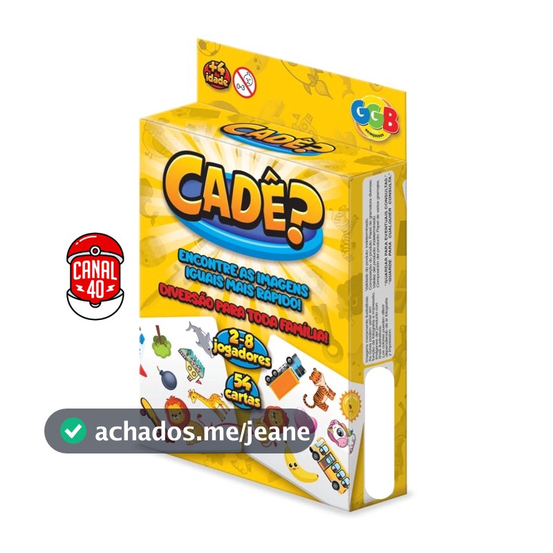 JOGO CADÊ? 54 CARTAS GGB DIVERSÃO BRINQUEDOS RACIOCÍNIO CRIANÇAS FAMÍLIA ACHEI ANIMAIS TAPA CERTO